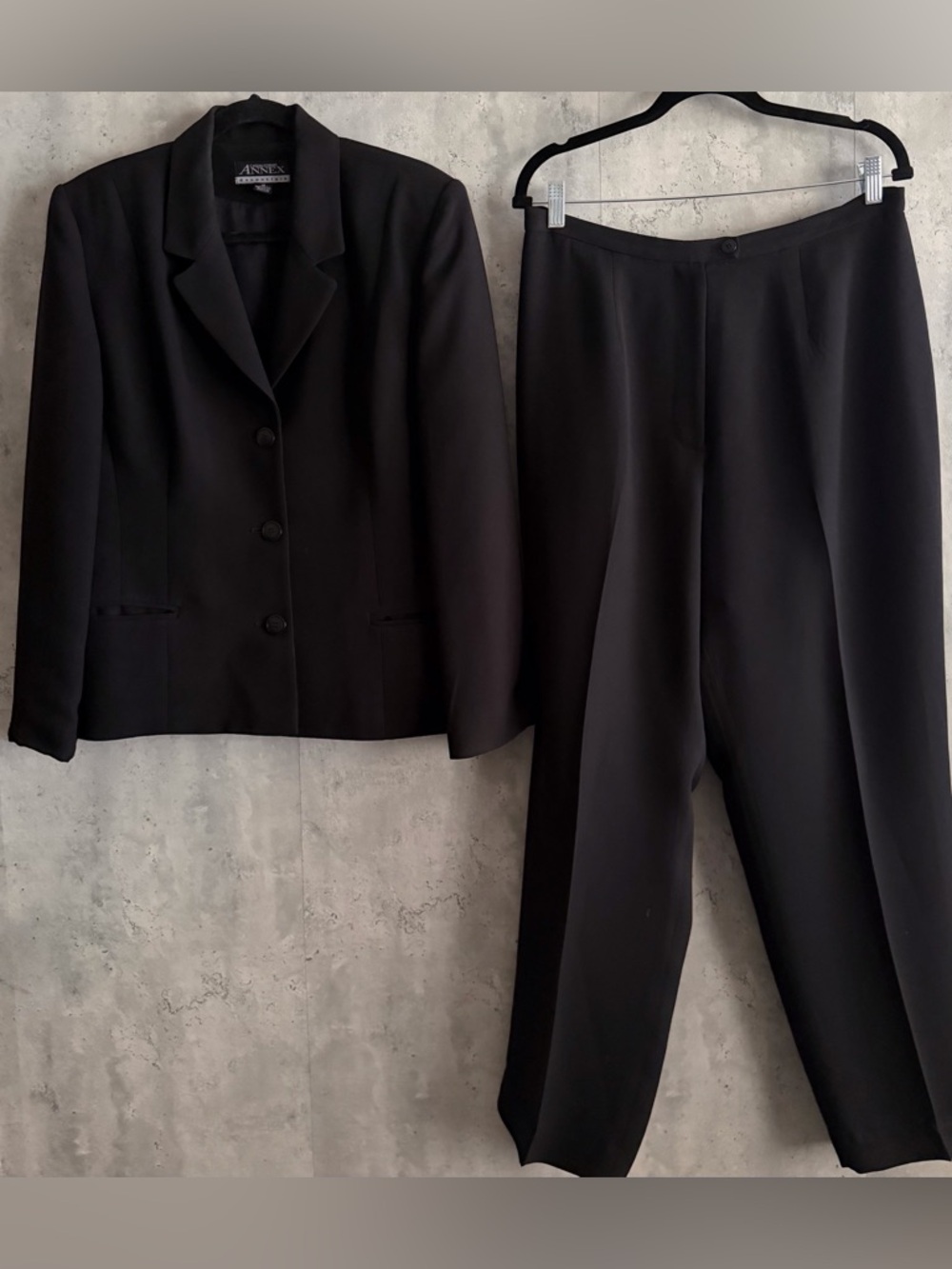 CASUAL CORNER ANNEX Essentials Professional Black Button Jacket Pant Suit Sz 16 - Picture 6 of 15
